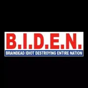 Funny "BIDEN = BRAINDEAD IDIOT" Anti Joe Biden STICKER I Did That gas prices FJB