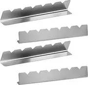 4 Pack Kabob Skewers Rack, 430 Stainless Steel Shish Kabob Holder with 6 Notch, 11.8" Long Universal Barbecue BBQ Skewers Rack for Grilling