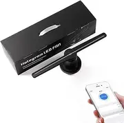 3D Hologram Fan, 3D Hologram Projector Advertising Display, Hologram Fan Projector 2000x224 Resolution 224 LED Light Beads，2 Fan Blade, for Business Store Advertising
