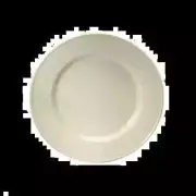 Oneida F1000000116 Cream White Ware 7.5" Wide Rim Porcelain Plate - 3 Doz