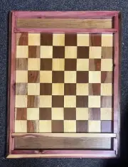 16”x16”Maple Inlaid Wood Chess Board Handcrafted Built To Last By JS Woodworks