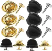 HAPINARY 100 Sets Spurs Butterfly Hat Clutch Pin Backs Locking Pin Backing Pin Locks for Enamel Pins Locking Pin Backs for Enamel Pins Lapel Pin Backs Pin Holder Pins for Crafts Tie Tack