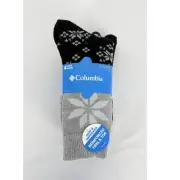 Columbia Womens 4 Pack Christmas Snowflake Socks Size 4-10 New Back Grey Winter
