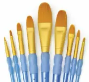 Royal and Langnickel Crafters Choice Filbert and Wash Taklon Variety Brush Set