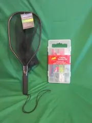New Cortland Aluminum Fishing Net +New Arkie 137 Piece Classic Tackle Kit