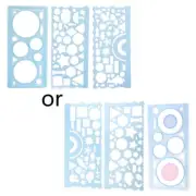 3Pcs Hollow-out Stencils Ruler 30 for Creative Patterns for Kids
