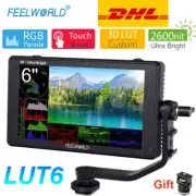 DHL FEELWORLD LUT6 6 Inch IPS 2600nits 3D LUT HDR Camera Field Monitor for DSLR