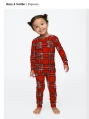 NWT Baby Gap Red Plaid Pajamas PJs 2PC 12-18 MO Retail: $29.95 Unisex
