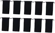 Yardenfun 10pcs Flocking Jewelry Pouches Durable Watch Bags for Necklace Earring Bracelet Storage Practical Reusable Storage to Keep Jewelry Safe From Dirt