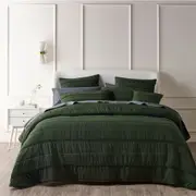 Bianca Vienna Green Textured Bedspread Set (Single, King Single, Double, Queen, King, Super King) or Accessories