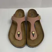 Birkenstock New w/ Box Gizeh Old Rose Nubuck Soft Footbed Narrow - Select Size