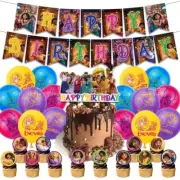 Encanto Happy Birthday Party Decorations Supplies Set Backdrop Cake Top Banner