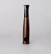 Ebony Wooden Tobacco Pipe Straight Stem Small Handmade Smoking Pipe 9mm Filter