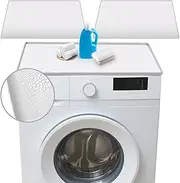 [Vesici] 2 Pcs Silicone Washer and Dryer Covers 19.7 x 23.6 Inch Washer and Dryer Top Protector Washing Machine Cover Anti Slip Dryer Top Protector Mat for Washer and Dryer Protection (White)