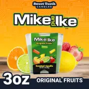 Mike & Ike Original Fruits Scented 3oz Candle - 1 Wick Candy Scent Jar Candle