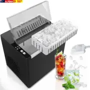 Portable Countertop Ice Maker, 9 Bullet Ice Cubes in 6 Mins, 26.5Lbs/24H, 2 Size