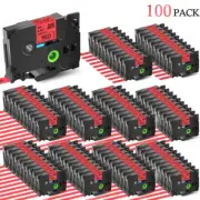For Brother P-Touch TZe-431 TZ-431 12mm 0.47" Red Standard Laminated Tape 100PCS