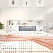 Bed Headboard Cabinet Shelf Storage Rack Bedhead Organiser Bedroom Bookcase