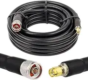 XRDS -RF KMR400 SMA to N Cable 25ft, N-Male to SMA-Male Connector Low Loss Extension Cable 50 Ohm SMA Cable for 3G/4G/5G/LTE/ADS-B/Ham/GPS/WiFi/RF Radio to Antenna Use (Not for TV)