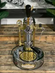 ELEKTRA MICRO CASA LEVA 1 GROUP BRAND NEW GOLD CHROME ESPRESSO COFFEE MACHINE