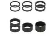 VENZO Carbon Fiber Bike Bicycle Fork Steerer Headset Spacers 1-1/8" 10PCS Kit Set 2mm, 3mm, 5mm, 10mm, 15mm, 20mm