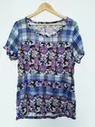 Size 12 BNWT PEACOCKS blue floral light wear summer blouse top 787