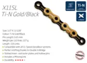 KMC X11SL Chain — 118 Links / Black & Gold — AUS STOCK — Bike Road MTB