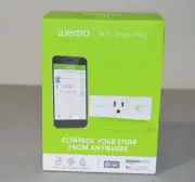 WeMo WiFi Enabled Mini Smart Plug - White (F7C063) Works with Nest Alexa Google