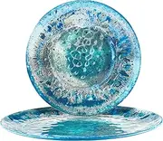Certified International Radiance Teal 2-Piece Melamine Platter, Set, Multicolored