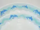 *NEW Corelle OCEAN DANCE Choice: DINNER or LUNCH PLATE Sea Blue Playful Dolphins