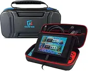GAME'NIR Hard Carrying Case Compatible with Nintendo Switch, 20 Games Cartridges, Protective Hard Shell Pouch for Switch Console Accessories,FERRARI RED