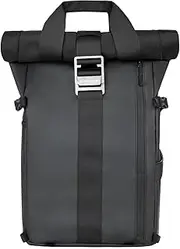 Travel Photography Camera Backpack Rolltop DSLR Bag with Removable Insert Case Side Access Laptop/Tablet Macebook Sleeve Compartment for Hiking Rucksack by BESNFOTO