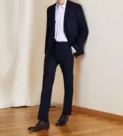 Kenneth Cole Reaction Mens Ready Flex Slim Fit Suit Navy Size 46Long 40W NWT