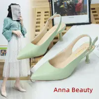 在飛比找蝦皮購物優惠-Anna Beauty女士高跟鞋2021夏季韓版新款顯瘦優雅