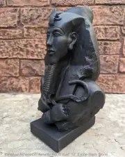 Egyptian Pharaoh Akhenaten Amenhotep IV Sun god Sculptural bust Neo-Mfg 12"