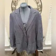 Lafayette 148 New York Women's Gray Linen Blazer Size 16 NWT