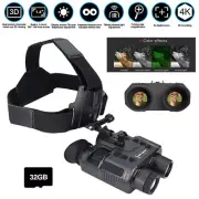 3D/8X 850nm Night Vision Goggles IR Infrared Technology Hunting Binocular 1080P#