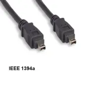 KNTK 10' Firewire 400 4Pin to 4 Pin Cable IEEE-1394a DV Camcorder HDD Data Black