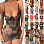 Women' Sexy Lace Lingerie Sleepwear Bodysuit Babydoll Dress Underwear Nightwear﹏