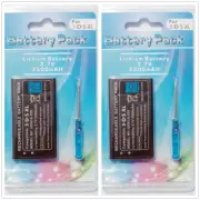 TWO Rechargeable Battery SPR-003 for Nintendo 3DS XL & LL + Screwdrivers 2500mAH