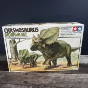 Tamiya Chasmosaurus Dinosaur w/Diorama Plastic Model Dinosaur 1/35 Sealed Bags