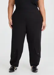 [Taking Shape] Taking Shape Petite Lantern Pocket Natural Pant Size 26 in Black, Viscose - Plus Size Women's Bottoms Black