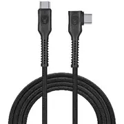Bonelk Long-life Easy Grip USB-C Right Angle Cable 100W 3m Bk