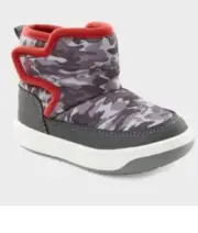 Baby Surprize by Stride Rite Astor Boots Gray Camo Infant Shoes 4M NEW