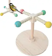 Bird Perches,Bird Toy Perch Wheel | Wooden Rotating Interactive Foraging Chewer for Canary Lovebird Pet Pigeon Cockatiel Conure Parakeet