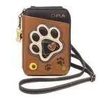 Chala PAW PRINT Faux Leather Wallet Crossbody Bag (Brown) NWT