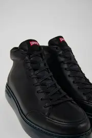 Runner K21 Black leather sneakers for men
