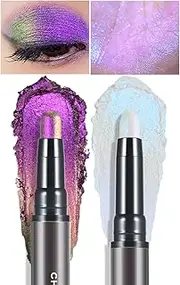 CHARMACY Multichrome 2 in 1 Cream Eyeshadow Stick, Waterproof Eye Brightener Highlighter Stick Makeup, High Pigmented, Smudge-Proof, Vegan & Cruelty-Free (#901)