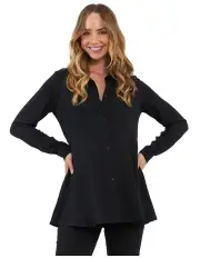 [Ripe] Tina Peplum Shirt in Black