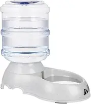 LIL' PAWS GravityFlow Automatic Pet Water Dispenser, Water Fountain & Bowl for Dogs and Cats, Automatic Cat Feeder, Dog Water Fountain, 3.8 Liters (White)